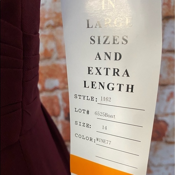 Bill Levkoff 1162 Wine Burgundy Regency Chiffon A-line Dress Bridesmaid 14 - Picture 6 of 9